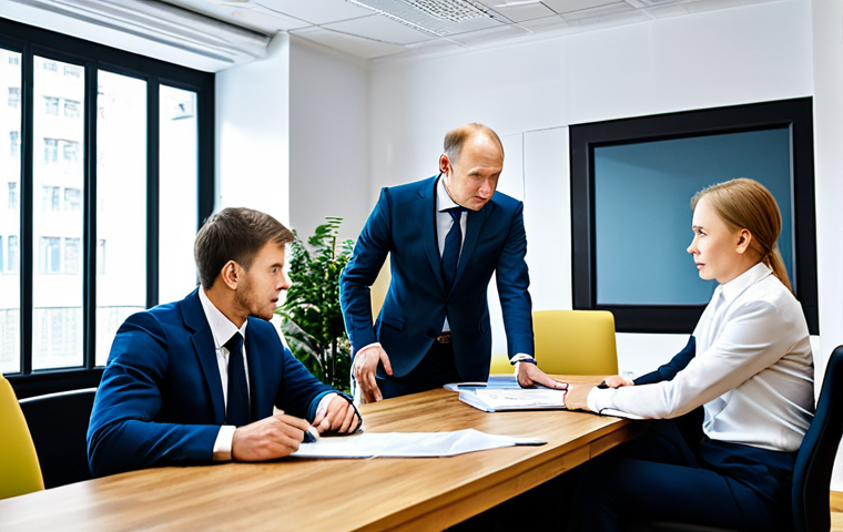 Project Planning Meeting in Russia**

"A diverse team of professionals gathered around a table in a modern Moscow office, reviewing documents and discussing a translation project. Fully clothed in business attire, safe for work, appropriate content. Focus on collaboration and teamwork, natural pose, perfect anatomy, correct proportions, family-friendly."

**