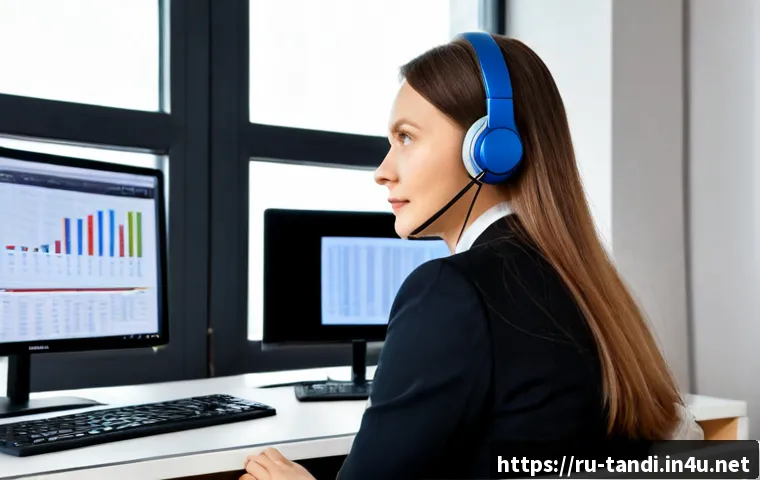 Home 17 통번역사 통역 품질 관리 - Photorealistic professional Russian-language interpreter quality review session in a modern Moscow o...